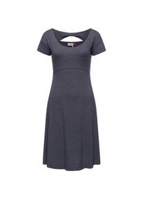 Ragwear, Damen, Sommerkleid &raquo;Sommerkleid Lunngo Solid&laquo;, Navy, N-Gr, L -N-Gr, Navy, Bequemes Kurzarm Kleid mit stylischem R&uuml;ckenausschnitt