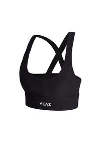 YEAZ, Unisex, Sporttop &raquo;Top VIBRANT&laquo;, schwarz, M, schwarz, Top mit elastischen, gekreuzten breiten Tr&auml;gern am R&uuml;cken