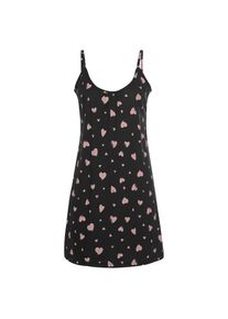 Vivance Dreams, Damen, Neglig&eacute; mit Herzmuster, schwarz, N-Gr, 32/34 -N-Gr, schwarz, Nachthemd mit Allover-Herzchenprint