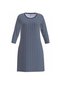 G&ouml;tzburg G&Ouml;TZBURG, Damen, Nachthemd &raquo;Galway&laquo; Ohne Taschen 3/4 &Auml;rmel, Rundhalsausschnitt, knielang, Baumwolle, weich, blau, N-Gr, 44 (XXL) -N-Gr, blau, Damen-