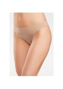 Lascana, Damen, String &raquo;aus hochwertiger Modal-Qualit&auml;t&laquo; 3er-Pack, beige, 32/34, beige, Flache, elastische Abschl&uuml;sse an Taillen- und Beinausschnitten