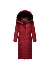 Navahoo, Damen, Steppmantel &raquo;Steppmantel Hingucker XIV&laquo;, Dark Red, XS, Dark Red, Damen Winter Steppmantel mit Kunstfellkragen