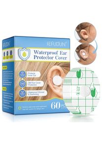 60/120pcs Plastic Waterproof Ear Protector For Kids Adults Swimming Cover Caps Disposable Ear Stickers Swimming Cover Ear Paste