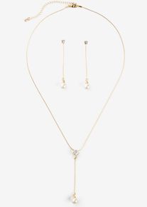 Collana e orecchini (set 3 pezzi), Oro, Taglia Onesize, bonprix