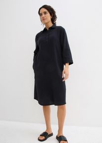 Abito chemisier in mussola, Nero, Taglia 46, bonprix