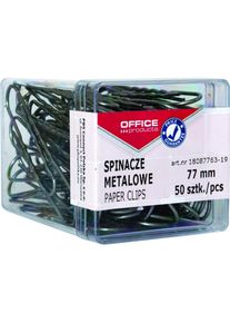 Office Products, B&uuml;roklammer, B&uuml;roklammern aus metall, 77 mm, im karton, 50 st&uuml;ck, silber (50 x)
