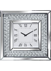 Wanduhr, Spiegelwanduhr mit Brillanten