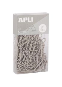 Apli, B&uuml;roklammer, B&uuml;roklammern NORTH grau 140 St&uuml;ck (140x)