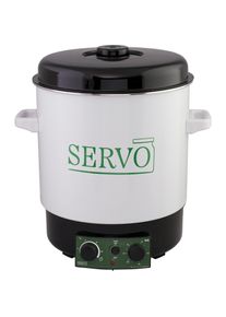 SERVO Einkochaut.29l Email m.U, Einkochautomat, Schwarz, Weiss
