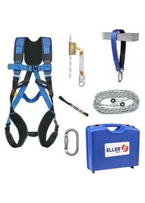 EllerSafe, Absturzsicherung, FP-SET-HD-PROFI Fallschutzset Schr&auml;gd&auml;cher Profi Gr&ouml;sse M-XL (Auffanggurt)