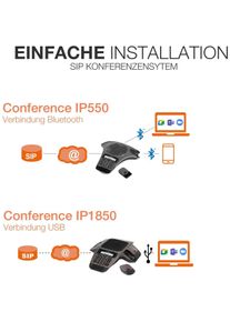 Alcatel ATLINKS Conference IP1550, Konferenzger&auml;t, Schwarz