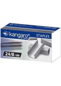 Kangaro, B&uuml;roklammer, Heftklammern,, Nr.24/8-1M, 1000 Stk (1000 x)