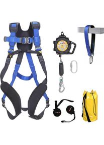 EllerSafe, Absturzsicherung, FP-SET-VD-PROFI Absturzsicherungsset Flachd&auml;cher Profi Gr&ouml;sse M-XL (Auffanggurt)