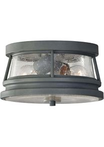 Elstead Lighting, Wandleuchte + Deckenleuchte, Chelsea Harbor Aussen-Deckenleuchte E27 2-fach Sturmwolke IP44 (E27)