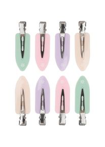 Brush Works, Haarklammer + Haarclips, No Crease Clips Pastel (8 Stk.)