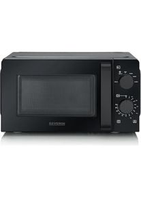 Severin Magnetron Solo zum Auftauen und Aufw&auml;rmen mit Drehplatte und 6 Stufen, Mikrowelle, Schwarz