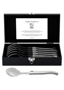 Laguiole Laguiolstil de Vie Lepels Luxuslinie - 6 -St&uuml;ck - Edelstahl, Besteck, Silber