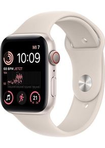 Apple Watch SE 44 mm (2022) | GPS + Cellular | Stj&auml;rnglans | Sportband Stj&auml;rnglans S/M