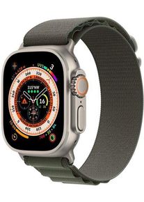 Apple Watch Ultra (2022) | 49 mm | GPS + Cellular | silver | Bergsloop gr&ouml;n Medium