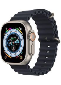 Apple Watch Ultra (2022) | 49 mm | GPS + Cellular | silver | Havsband Midnatt
