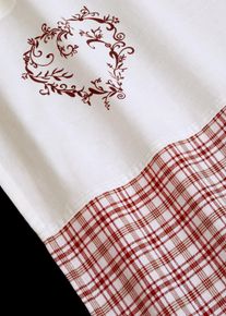 bonprix Bio-pamut f&uuml;gg&ouml;ny kik&ouml;tővel (1 db), piros, mag./sz&eacute;l.: 125/110 cm