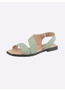 Heine Dames sandalen in mint ,maat 42, Witt, 100% Runderleer