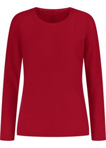 Dames Pullover met lange mouwen en kabelpatroon rood Maat 54