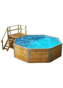 Weka Achteckpool &raquo;MALI 2 mit Technikraum&laquo; BxLxH: 376x476x116 cm