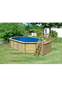 Karibu Achteckpool &raquo;Palma B&laquo; BxLxH: 690x400x124cm, mit Sonnenterrasse