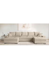 OTTO home Wohnlandschaft &raquo;U-Form Home System&laquo; 2 Ottomanen, Bonnelfederkern, Schlaffunktion