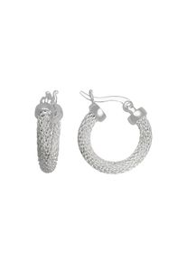 Firetti Paar Creolen &raquo;Schmuck Geschenk Silber 925 Strukturiert rhodiniert&laquo; silberfarben, Gr&ouml;&szlig;e 19 mm