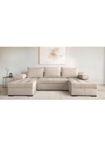 OTTO home Wohnlandschaft &raquo;U-Form Home System&laquo; 2 Ottomanen, Bonnelfederkern, Schlaffunktion