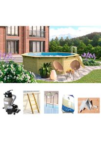 Konifera Achteckpool &raquo;Aruba 2X&laquo; 470x121 cm, 38 mm kesseldruckimpr&auml;gniertes Holz