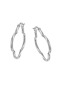 Firetti Paar Creolen &raquo;Schmuck Geschenk Silber 925 in Form einer Blume rhodiniert&laquo; silberfarben, Gr&ouml;&szlig;e 33,7 mm