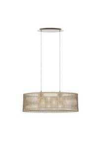 Eglo H&auml;ngeleuchte &raquo;SENDERO Pendellampe, Stahl und Holz, E27, IP20, Wohnzimmerlampe, Lampe&laquo; E27 1 Stk. H&auml;ngeleuchte, L77, 5 x B25 x H130, nickel-matt, 
