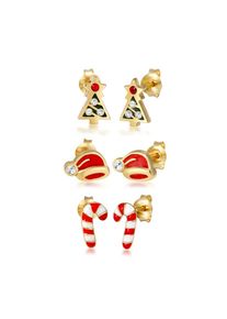 Elli Ohrstecker-Set &raquo;Ohrringe X-mas 3er Set S&uuml;&szlig; 925 Silber, mit Kristallen von Swarovski &laquo;