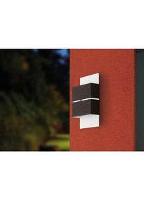 Eglo Wandleuchte &raquo;KIBEA Wandlampe, Stahl, IP54, Au&szlig;enlampe, Au&szlig;enleuchte, Garten, Lampe&laquo; LED-Board Warmwei&szlig; Wand-/Deckenleuchte, L15 x H26 x AL7, 5 cm