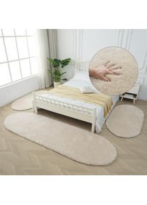 Bruno Banani Hochflor-Bettumrandung &raquo;Dana Teppich, Kundenliebling&laquo; H&ouml;he 30 mm 3 tlg. unifarben, Mikrofaser, pflegeleicht, Bettvorleger, Schlafzimmer