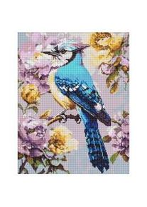 Ideyka Diamantmosaik - Eichelh&auml;her in Pfingstrosen 40x50cm