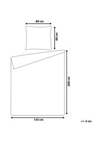 Topeshop, Bettw&auml;sche, Baumwoll-Bettw&auml;sche-Set 135 x 200 cm blau DIAGRAMM (Bettw&auml;sche Set, 135 x 200 cm)