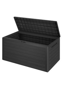 Casaria Gartenbox Woody 280L Anthrazit Holzoptik wasserdicht
