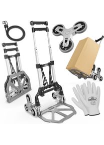 Gardebruk W&oacute;zek schodowy srebrny/czarny 80 kg z regulacją wysokości