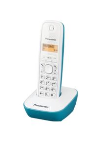 Panasonic WIRELESS TELEPHONE KX-TG1611SPC WHITE/GREEN, Telefon, Weiss, Blau