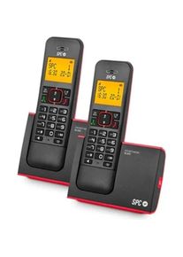 SPC Wireless Phone 7292RC2 BLA DUO, Telefon, Rot, Schwarz