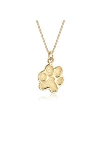 Elli, Damen, Kette mit Anh&auml;nger &raquo;Halskette Pfote Symbol Hund 925 Silber&laquo;, Gold, Gold, Stilvolle Halskette mit Tiermotiv f&uuml;r Damen