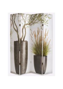 HEINE HOME, Paravent, natur-gr&uuml;n, B/H/T: 161 cm x 180 cm x 2 cm, natur-gr&uuml;n