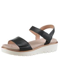 Ara, Damen, Keilsandalette &raquo;BILBAO&laquo; , Sommerschuh, Sandale, Keilabsatz, Klett, Weite G (weit), nachtblau, 41, Sandalette mit zwei regulierbaren 