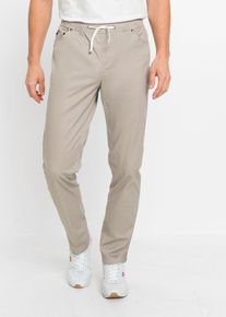 Regular fit stretch instapbroek straight - grijs - maat 64 - met katoen - bonprix