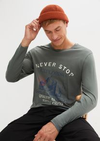 Longsleeve (set van 2) - blauw - maat 52/54 (L) - met katoen - bonprix