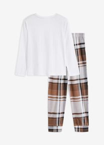 Meisjes pyjama van katoen (2-dlg. set) - wit - maat 164/170 - met katoen - bonprix